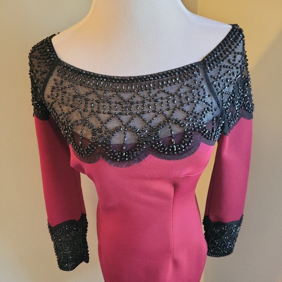 Alexia Admor XS Deep Red This is a beautiful alexia addmor Cocktail Dress Beaded - Picture 2 of 7